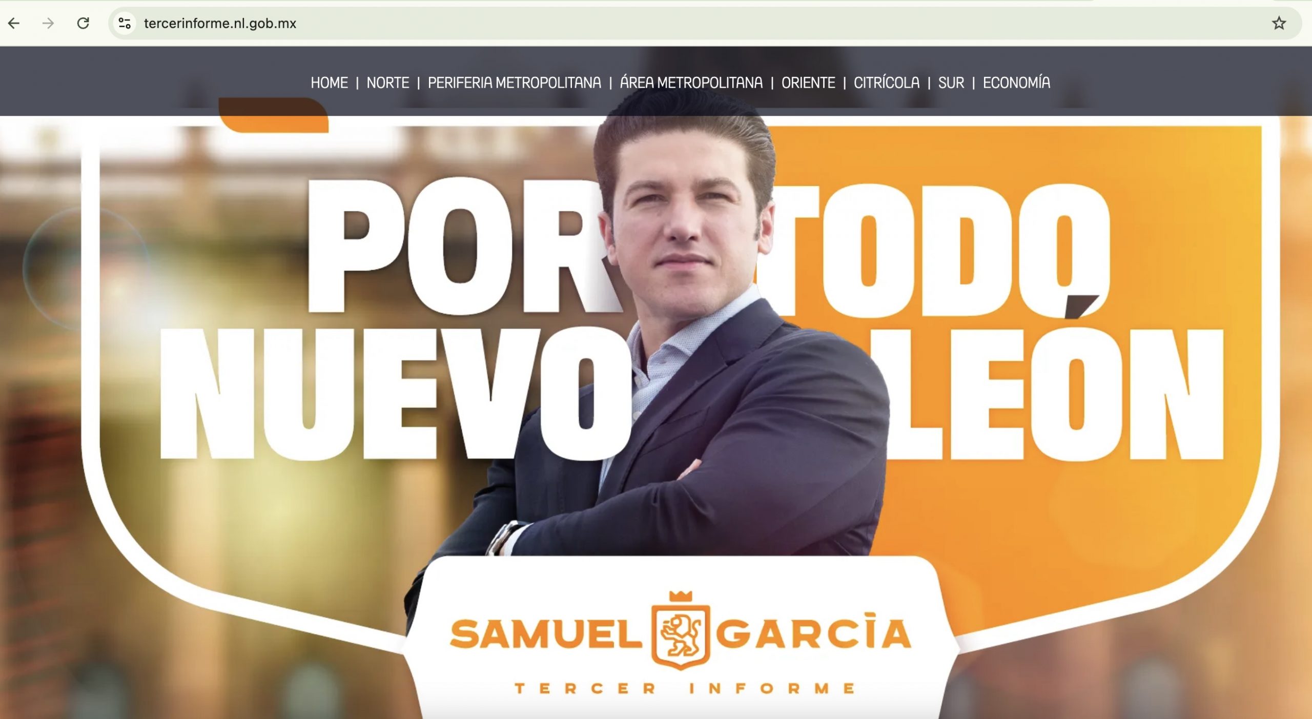 Lanza Gobierno del Estado micrositio del Tercer Informe de Gobierno