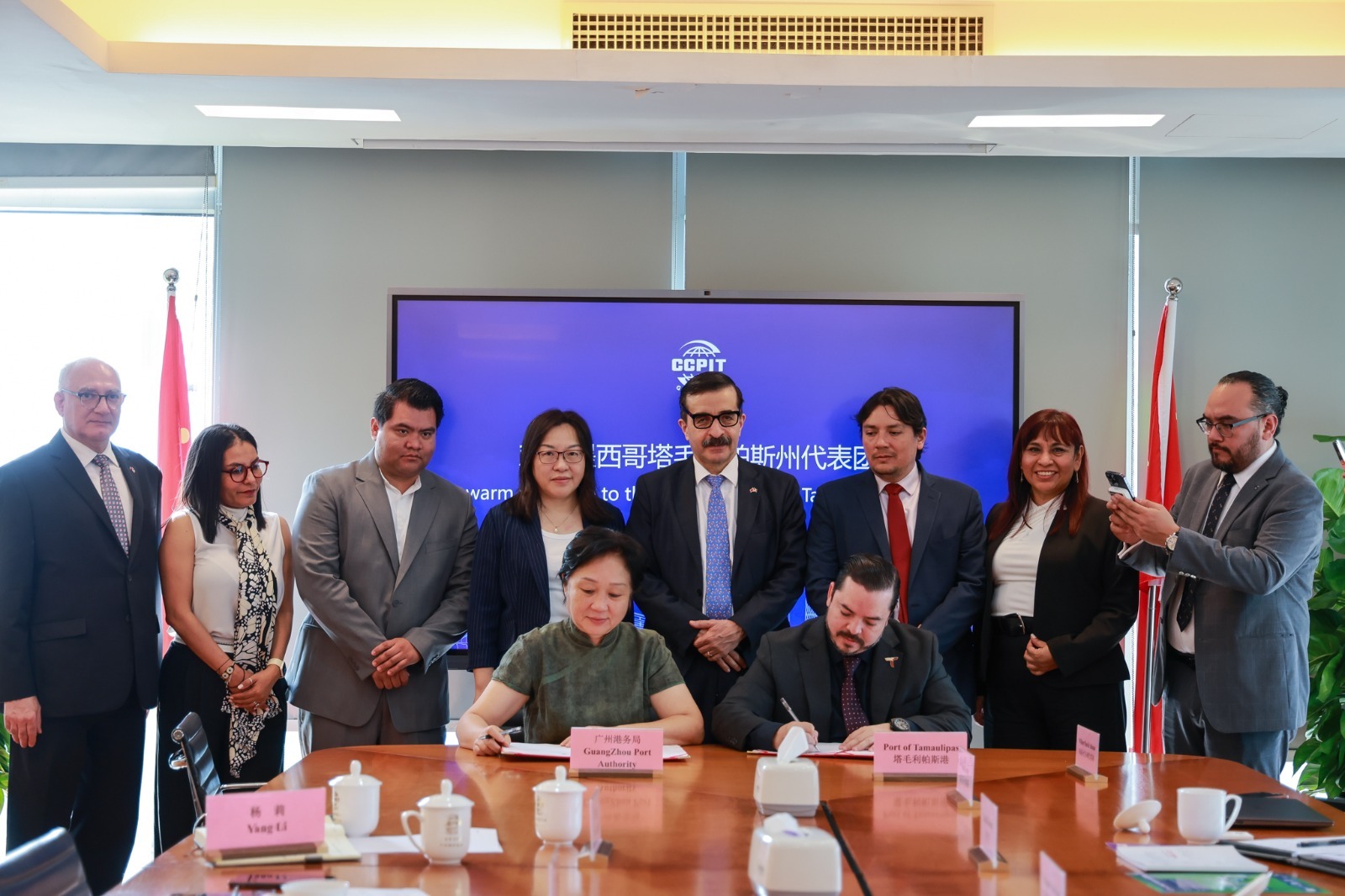 Firma Tamaulipas carta de intención con el Consejo Chino de Promoción del Comercio Internacional