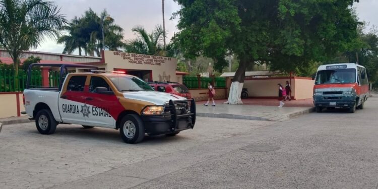 Mantiene Guardia Estatal Operativo Escuela Segura en Tamaulipas