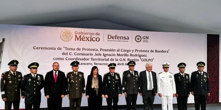 Asiste secretario general de Gobierno a ceremonia de toma de protesta del coordinador territorial de la Guardia Nacional en la Región Golfo