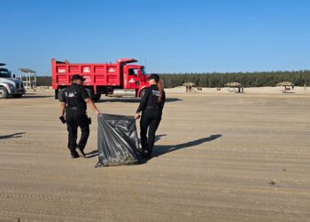 Participa Guardia Estatal en “Limpiazo Playa Tesoro Altamira”