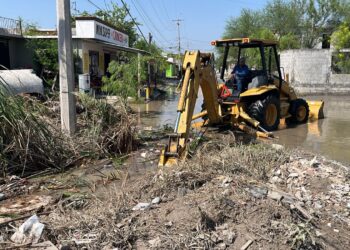 Se suma Secretaría de Obras Públicas a la brigada estatal de apoyo a Reynosa