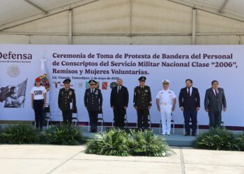 Conmemoran en Tamaulipas el 163 aniversario de la Batalla de Puebla y realizan toma de protesta de bandera del Servicio Militar Nacional