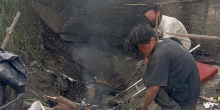 Detiene Medio Ambiente a dos personas por quema de residuos en Río Santa Catarina