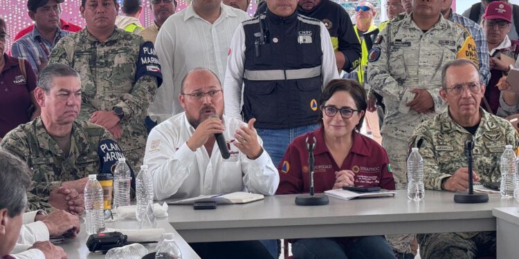 Inicia descenso de niveles de agua en la zona sur de Tamaulipas; autoridades refuerzan atención a población afectada