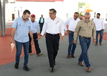 Supervisa Américo obras de infraestructura deportiva