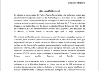 Morena desmiente acusaciones del PAN sobre el Auditor Superior del Estado