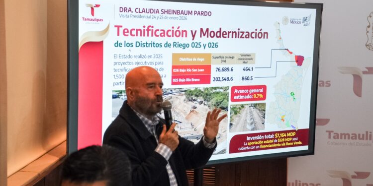 Con coordinación entre Estado y Federación, Tamaulipas registra inversión histórica en materia hídrica