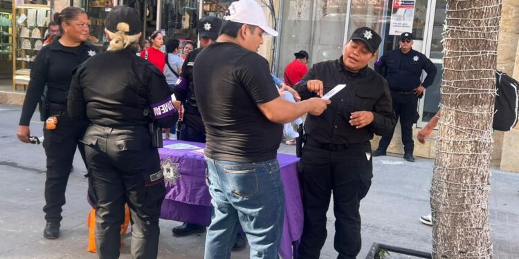 Implementa Guardia Estatal de Género campaña preventiva en zonas comerciales de Reynosa