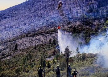 Avanza al 70 por ciento el control del incendio forestal “Puerto del Volcán” en Miquihuana