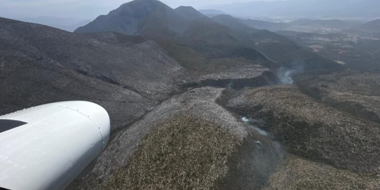 Continúan labores para el control y liquidación de incendio forestal en el Cerro El Tepozán