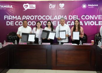 Formalizan convenio en comodato de Casa Violeta para fortalecer la atención a mujeres en Altamira