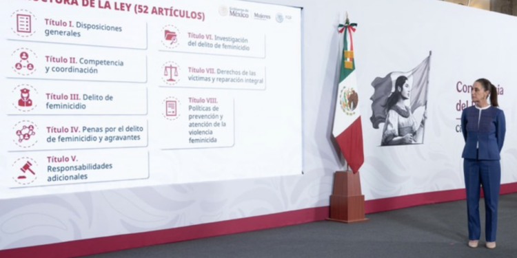 Presidenta enviará al Senado iniciativa de Ley General para prevenir, investigar, sancionar y reparar el daño por el delito de feminicidio