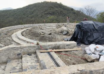 Avanza construcción de asta bandera monumental en Ciudad Victoria
