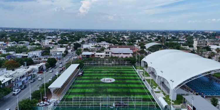 Fortalece Tamaulipas el Mundial Social con canchas deportivas
