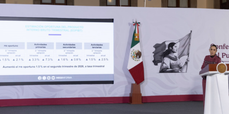 Destaca Sheinbaum crecimiento de la economía mexicana