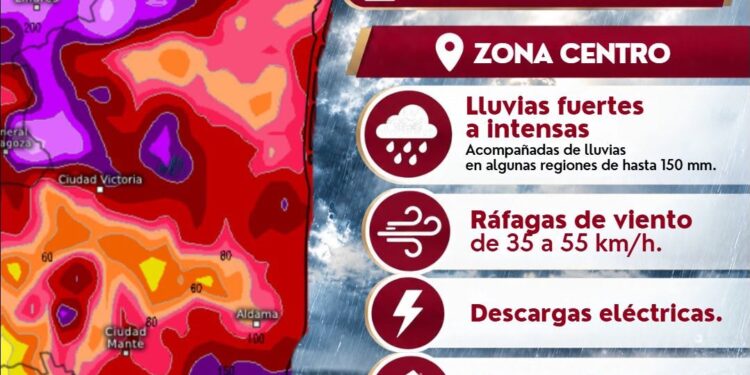 Tamaulipas se prepara para lluvias intensas y primer frente frío